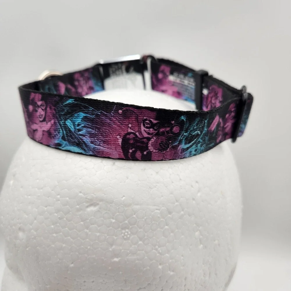 Buckle-Down Pet Collar‎ Unisex M Black Harley Quinn Seatbelt Buckle DC Comics